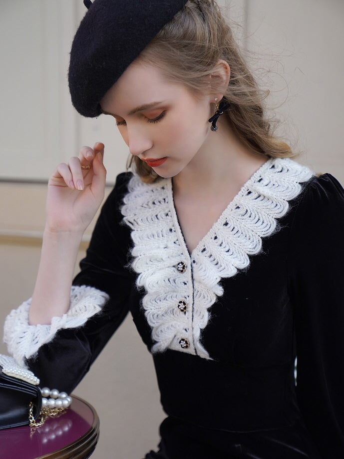 Vintage Velvet Romance Dress