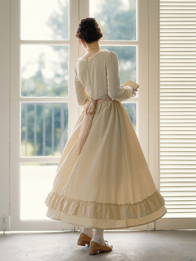 Golden Hour Vintage Gathered Dress