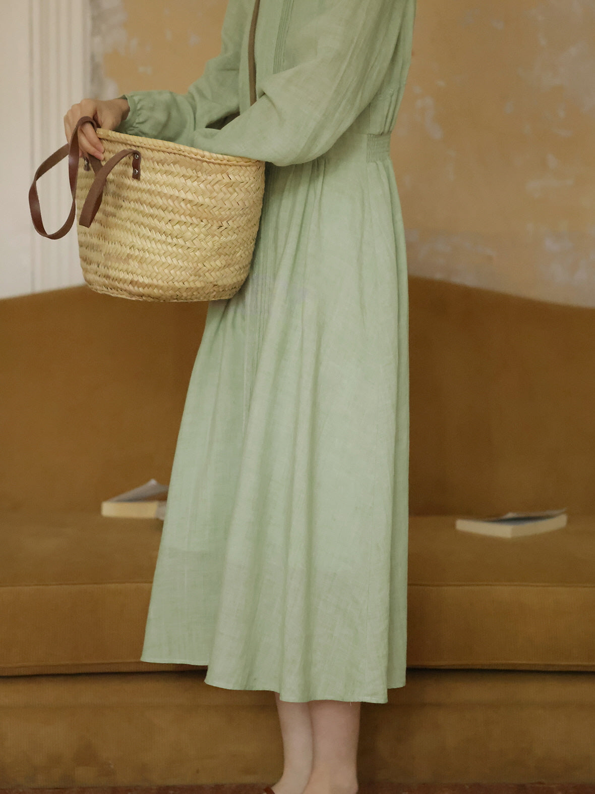 Sage Green Cottagecore Dress