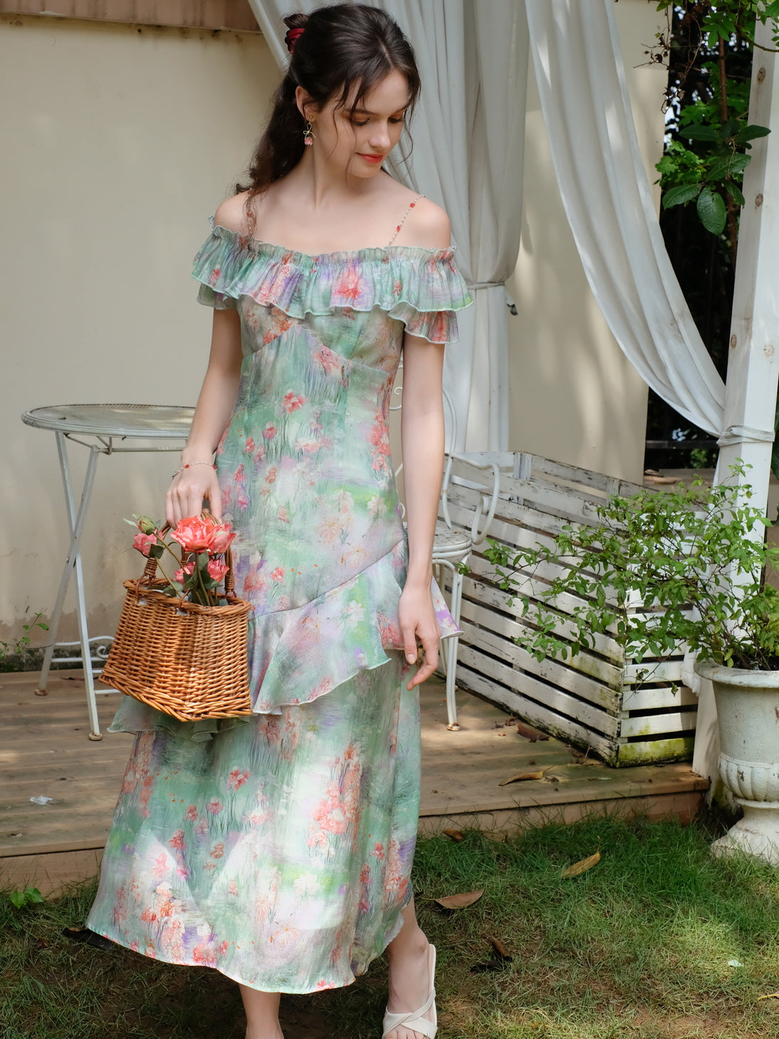 Aurora's Enchanted Monet Garden Dress