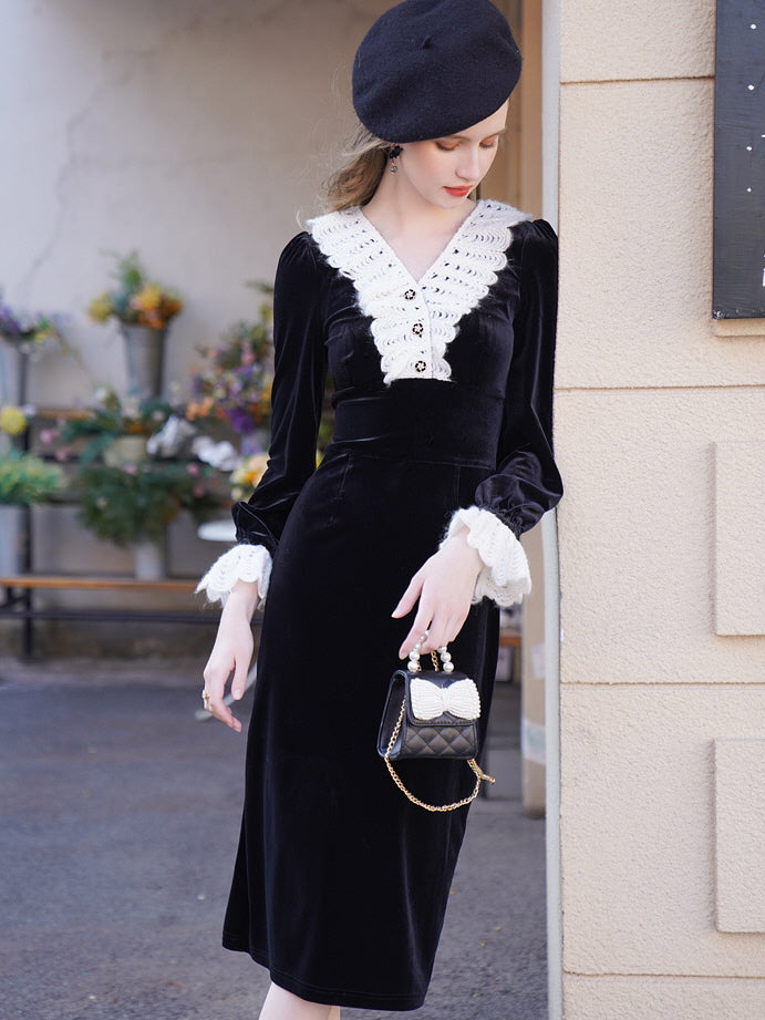 Vintage Velvet Romance Dress
