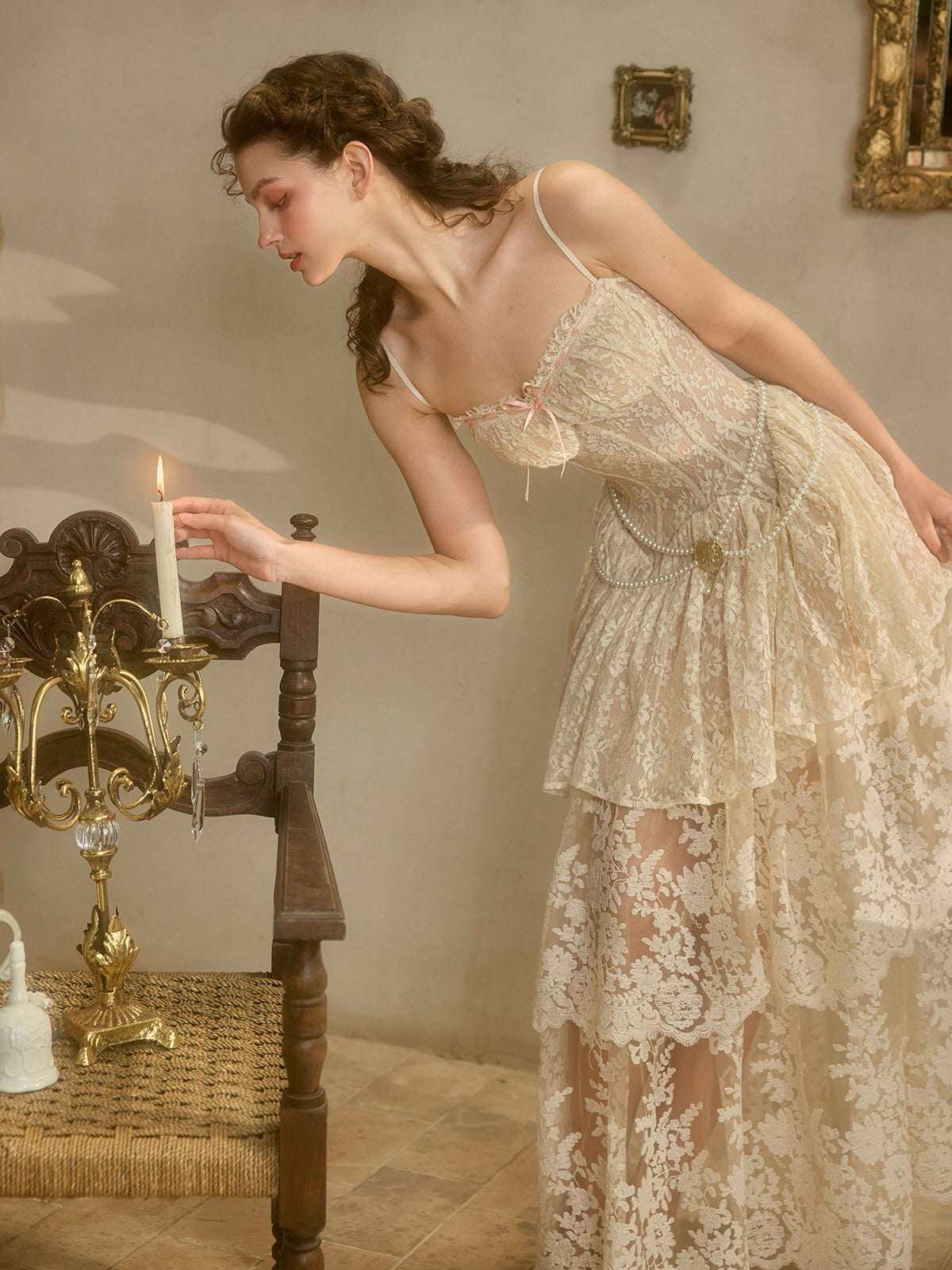 Lace Blossom Princess Dress Long Skirt / M Lace Blossom Princess Dress Long Skirt / M