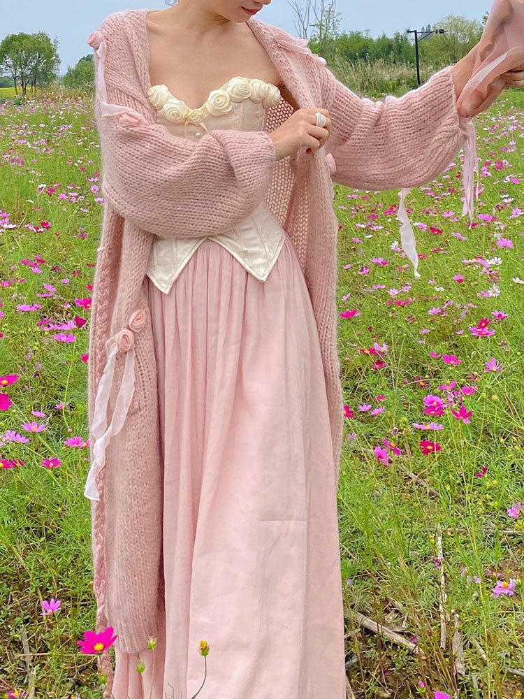 Whimsical Rose Mohair Blend Cardigan