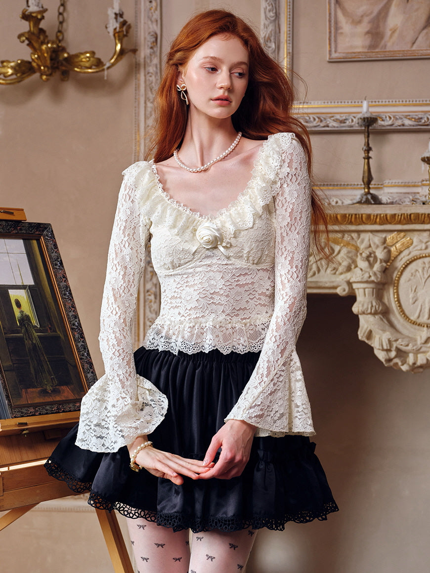 Vintage Lace Rose Corset Top