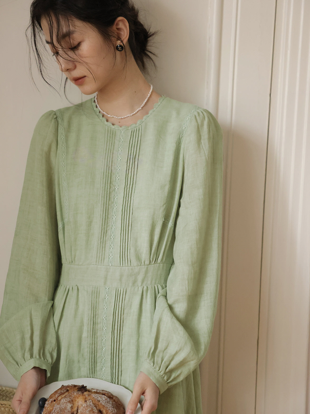 Sage Green Cottagecore Dress