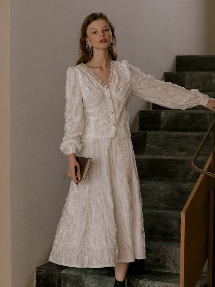 Ethereal Lace Wave Skirt