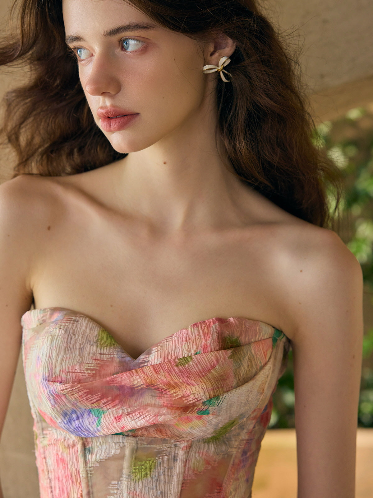 Watercolor Vintage Garden Corset