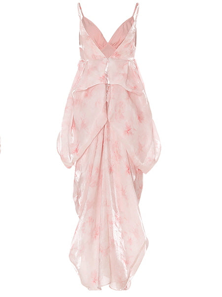 Emmeline Pink Floral Maxi Dress