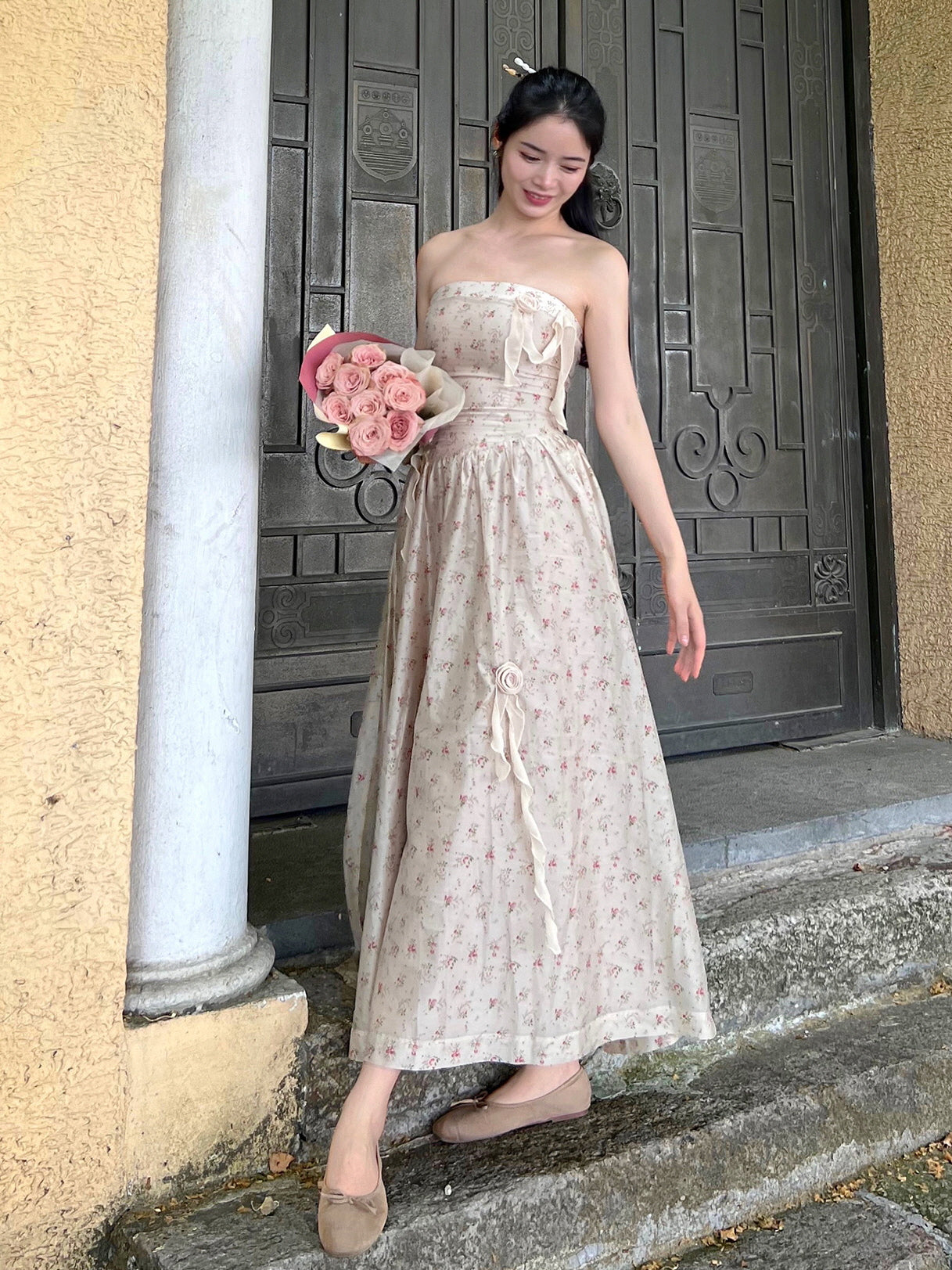 Floral Rose Corset Summer Dress