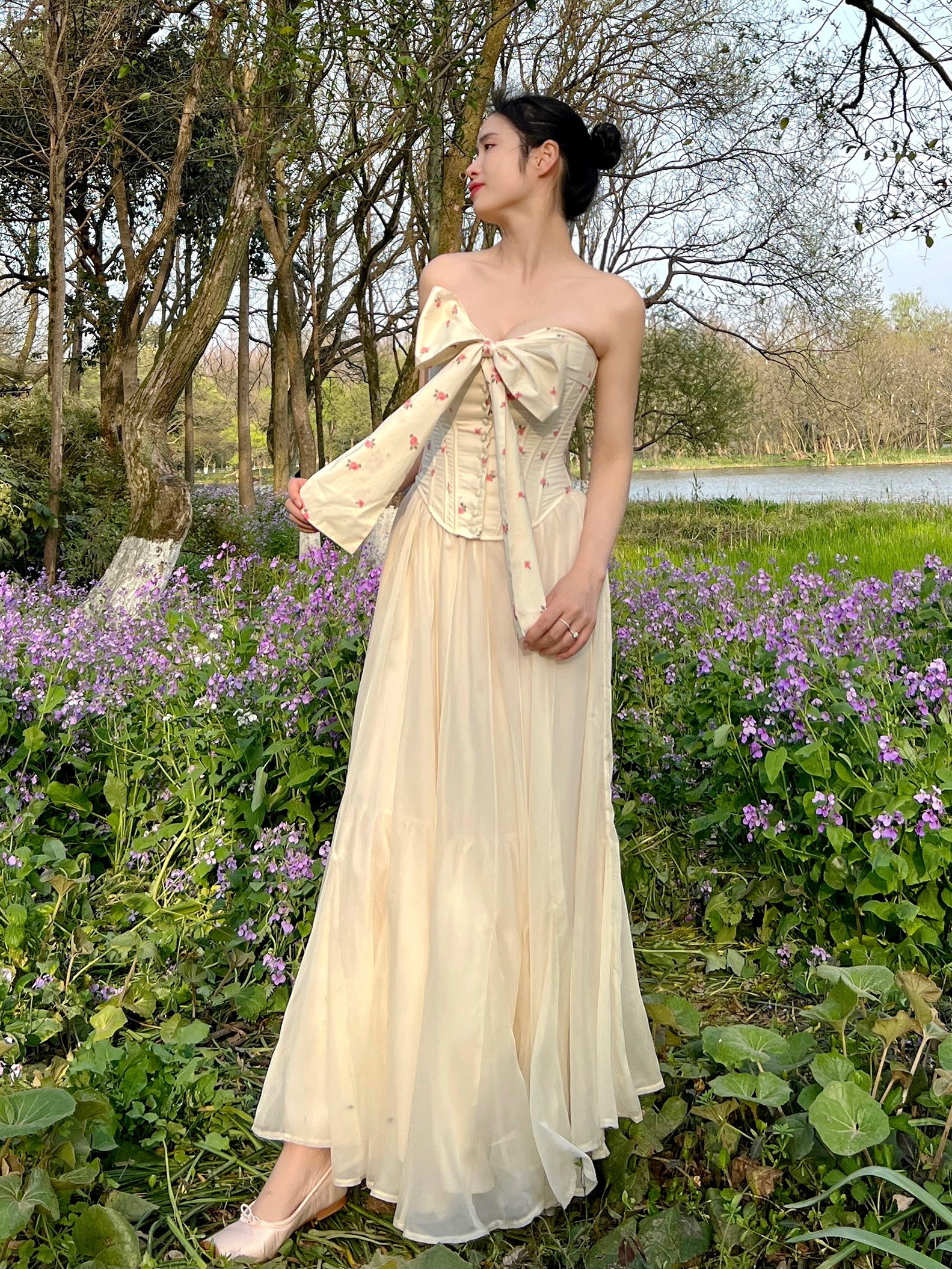 High-Waisted Fairy Chiffon Maxi Skirt