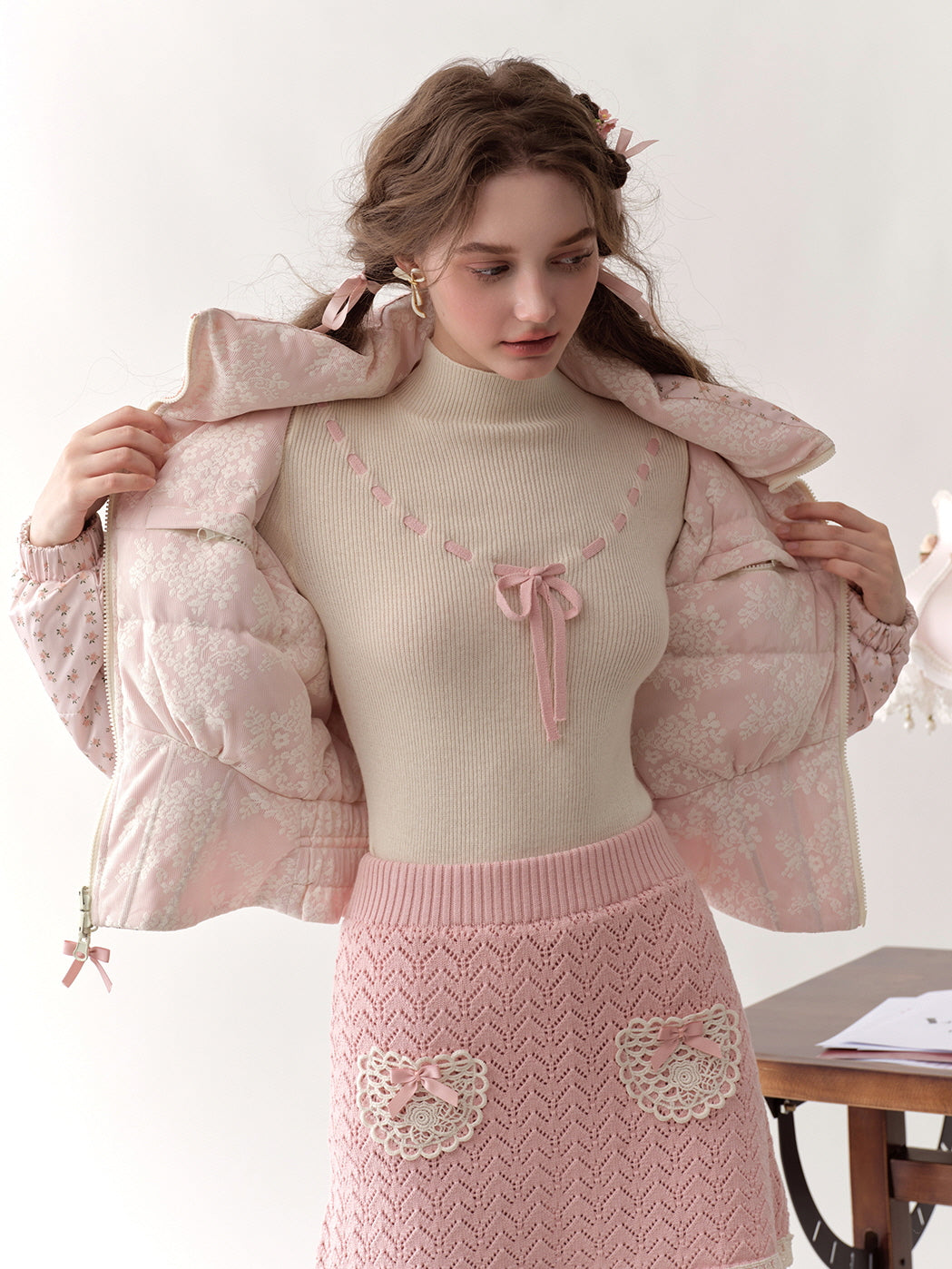 Coquette Bow Detail Knit Top