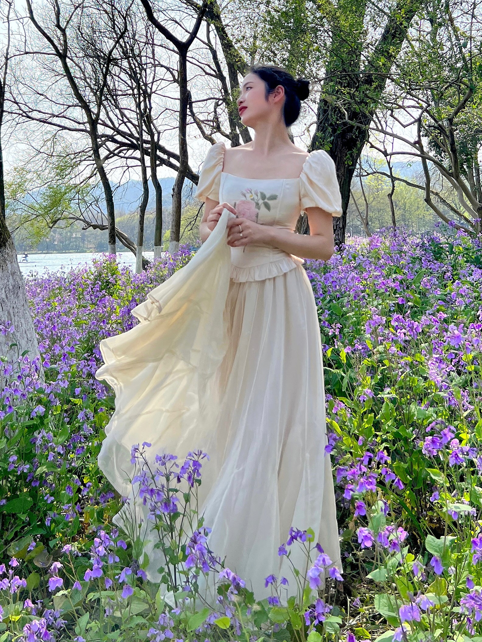 High-Waisted Fairy Chiffon Maxi Skirt