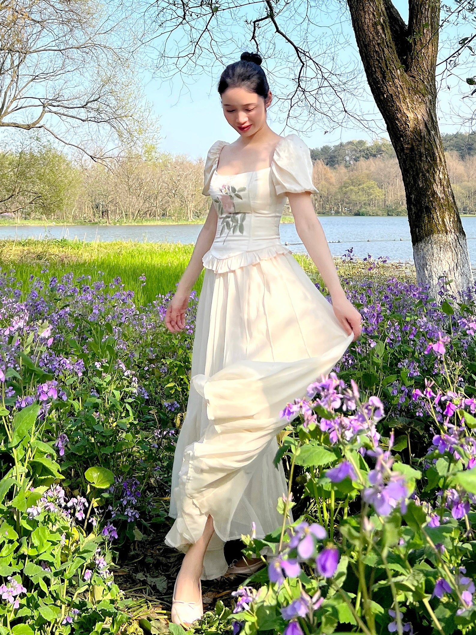 High-Waisted Fairy Chiffon Maxi Skirt