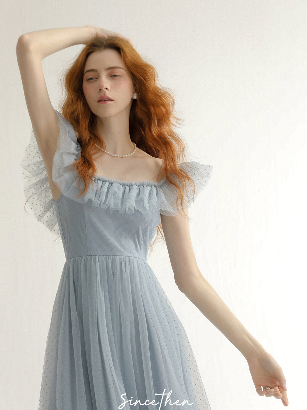 Fairy Ruffle Light Blue Tulle Dress