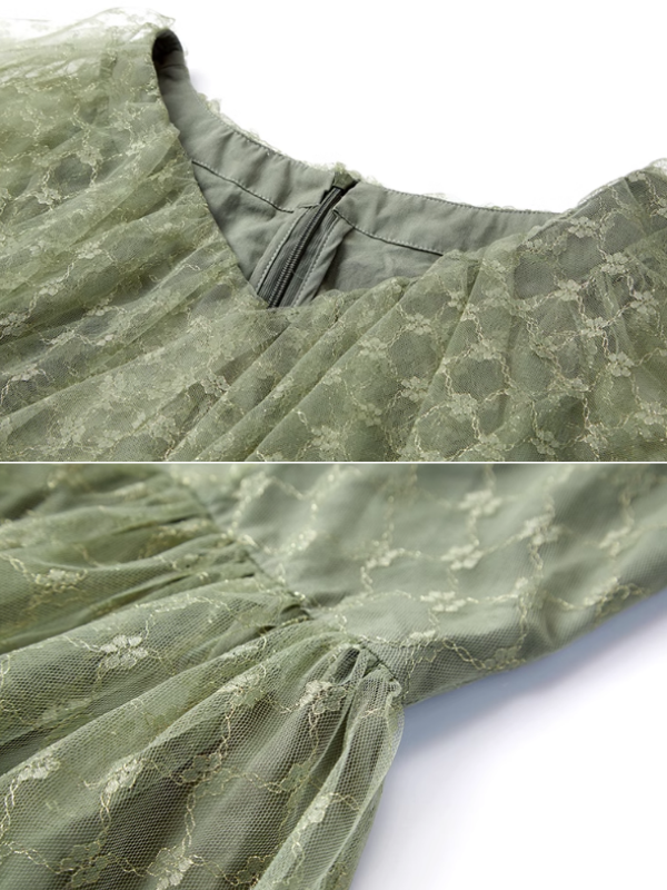 Enchanted Forest Lace Volume Dress