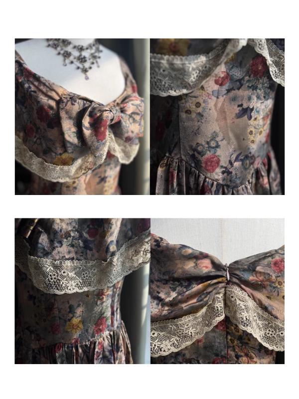 Romantic Victorian Floral Lace Dress