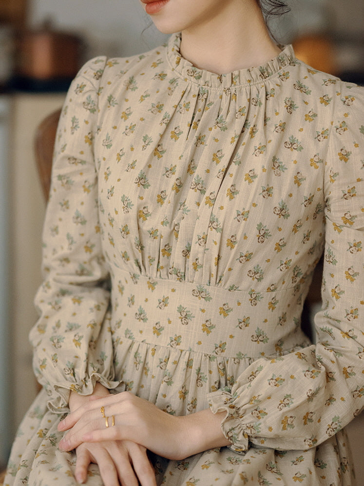 Vintage Floral Cottagecore Dress & Vest