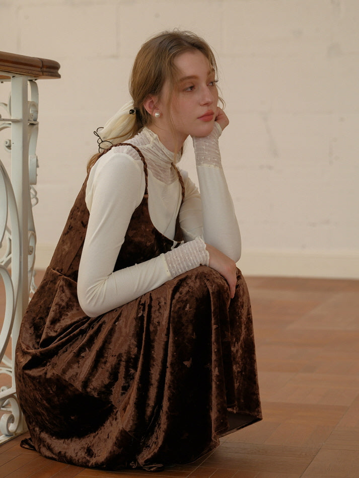 Pearl Lace Sheer Panel Top