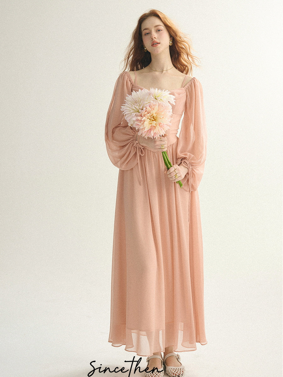 Enchanted Blush Off-Shoulder Gown