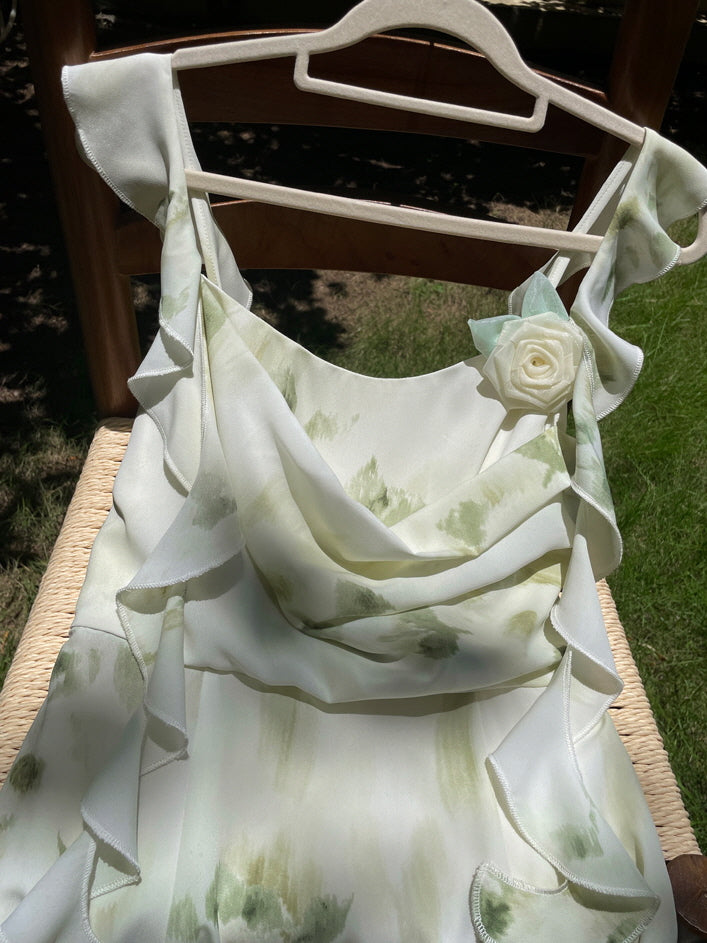 Fairy Whisper White Rose Dress