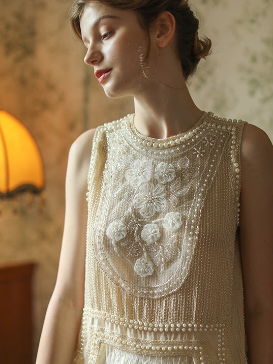 Olivia's Retro Flower Elegance Top