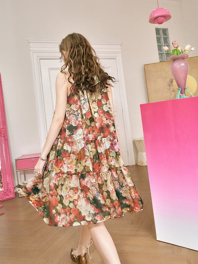 Enchanted Garden Halter Dress