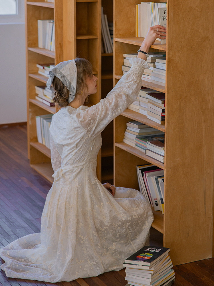 Vintage Embroidered Long Sleeve Dress