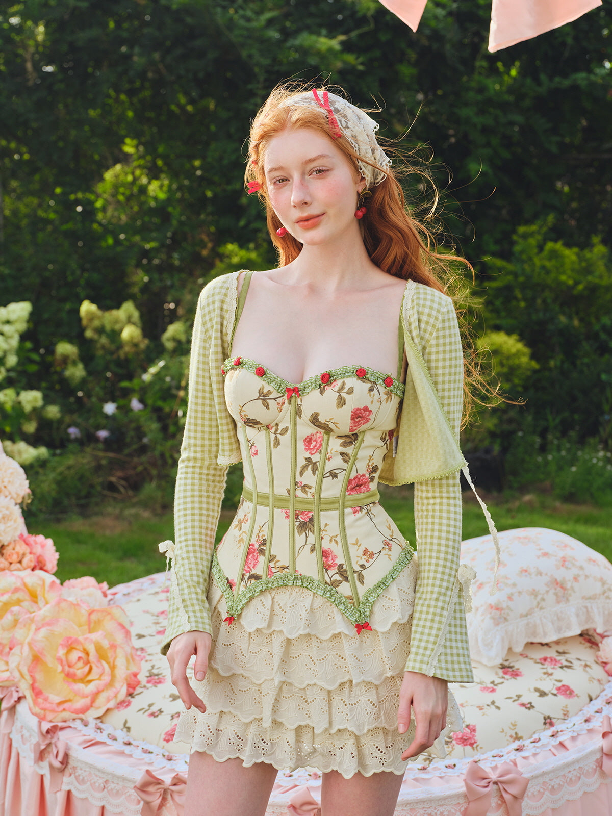 Cottage Bloom Floral Corset Top