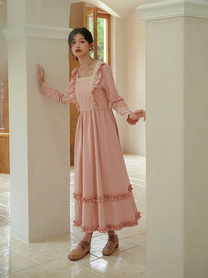 Lily's Romantic Retro Pink Dress