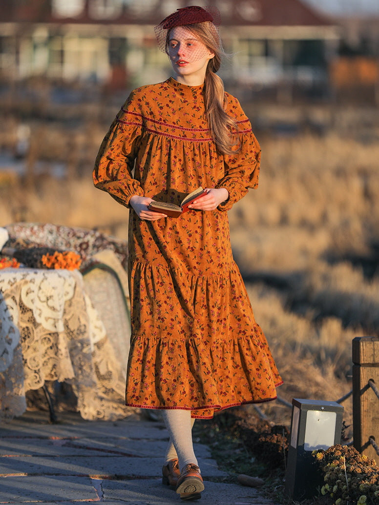 orange corduroy dress Orange Corduroy Spaghetti Strap Mini Dress main image 0
