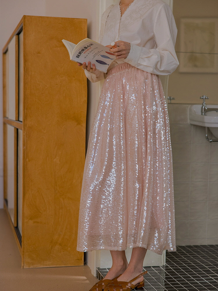 Moonlit Sparkle Sequin Tulle Skirt