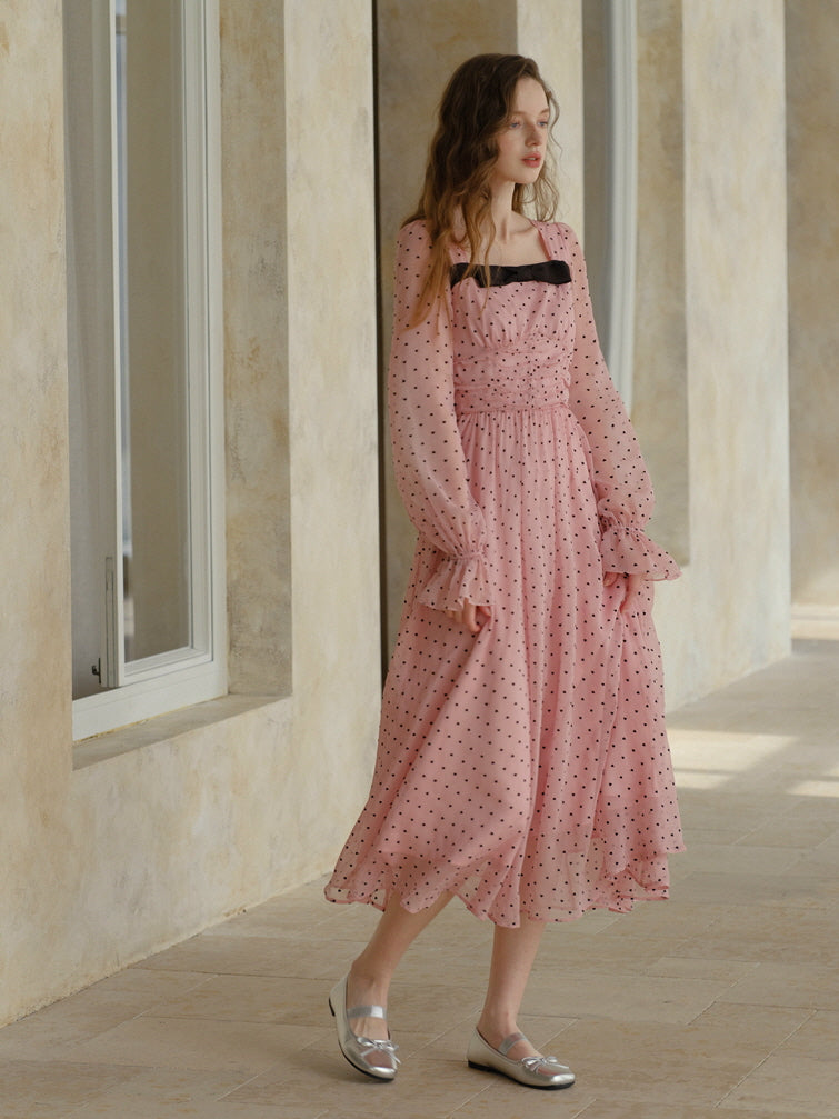 Sweetheart Dot Bow Dress