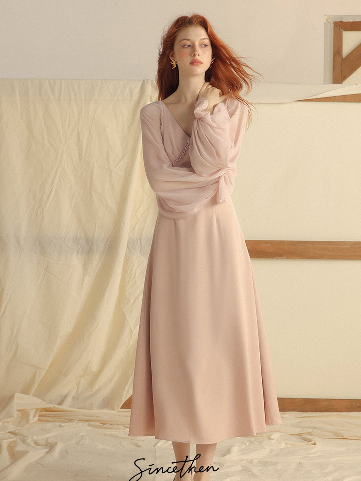 Ethereal Fairy Light Pink Dress