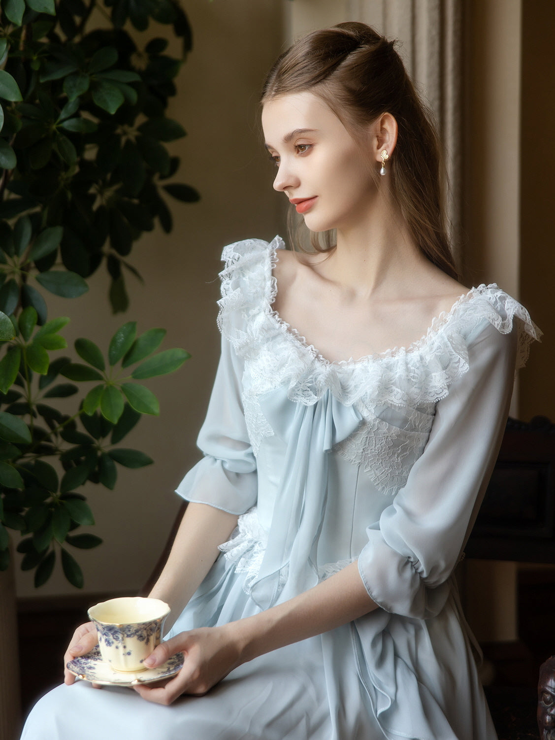 Fairytale Light Blue Princess Ruffle Dress