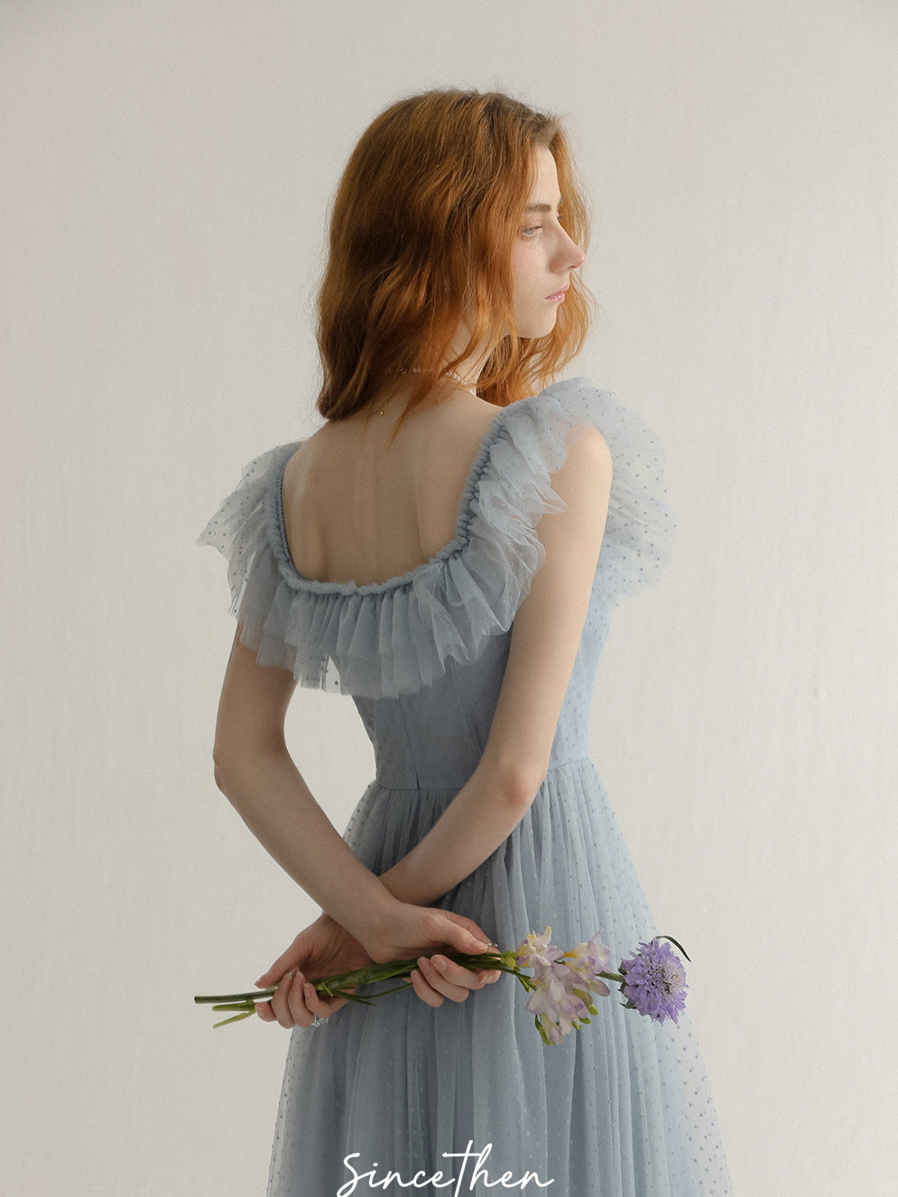 Fairy Ruffle Light Blue Tulle Dress