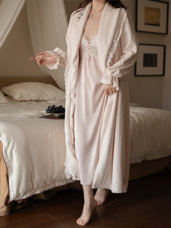 Blush Petal Veil Nightgown Set