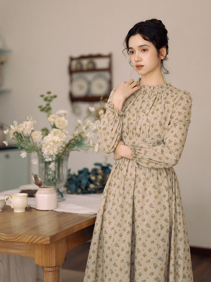 Vintage Floral Cottagecore Dress & Vest