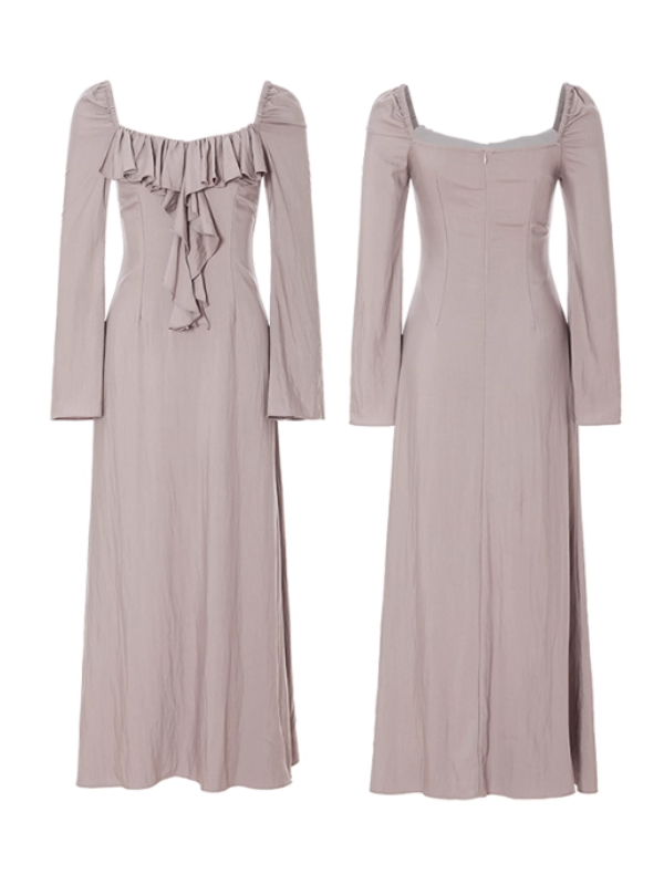 Romantic Ruffle Muse Long Dress