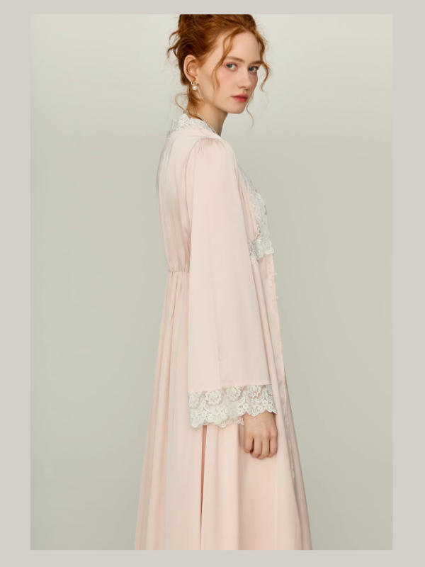 Blush Lace Cloud Nightgown Set