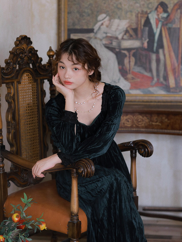 Black Velvet Charm Dress