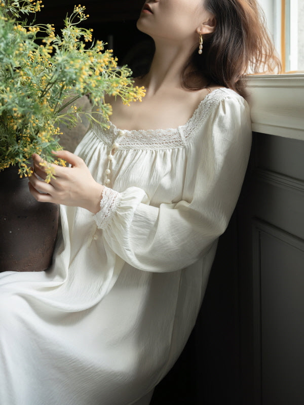 Pearl Lace Vintage Nightgown