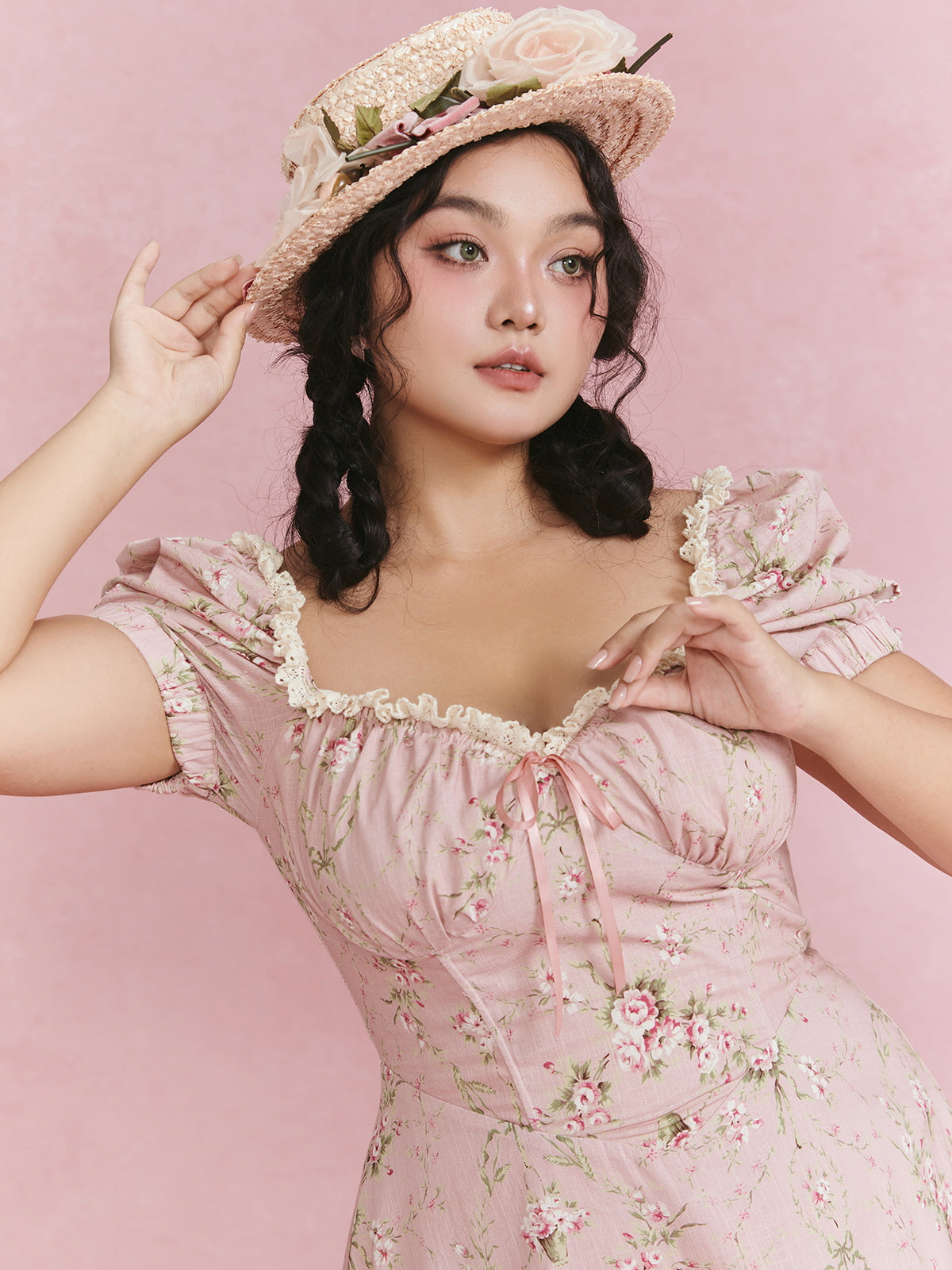 Blush Garden Vintage Floral Dress