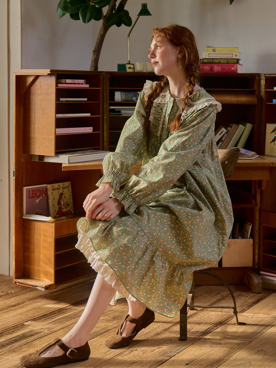 Vintage Floral Cottagecore Nightgown