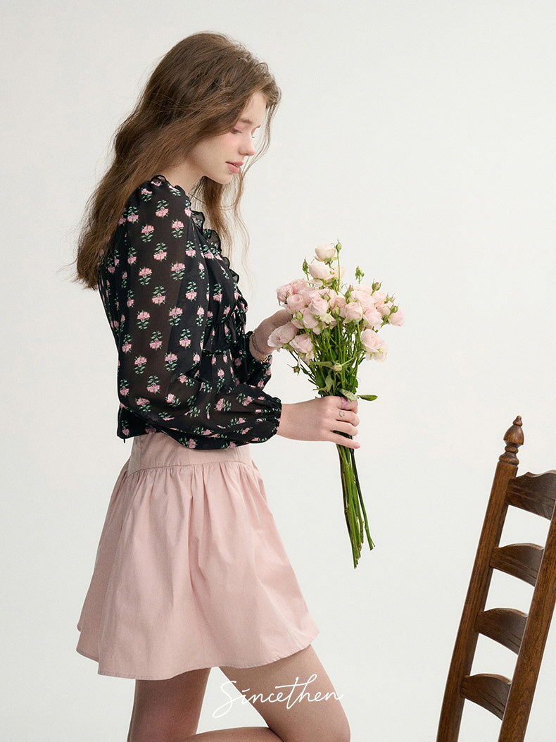 Midnight Rose Vintage Blouse