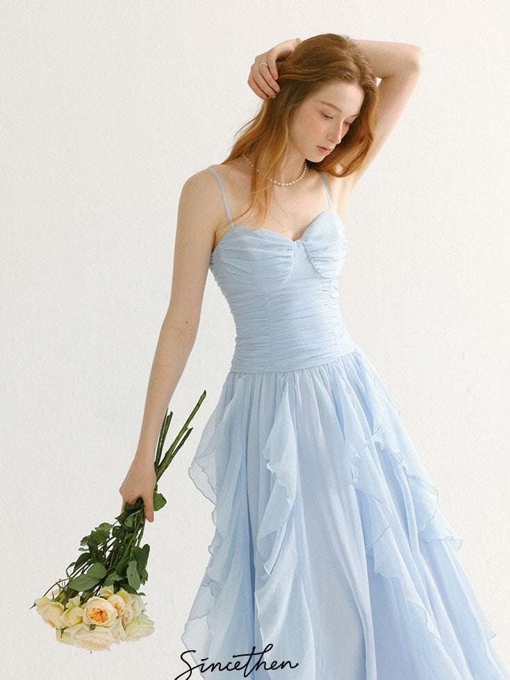 Fairy Whispers Light Blue Ruffle Dress