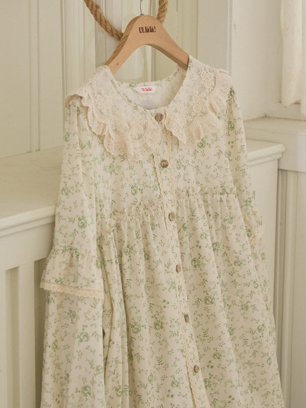 Green Garden Morning Gown