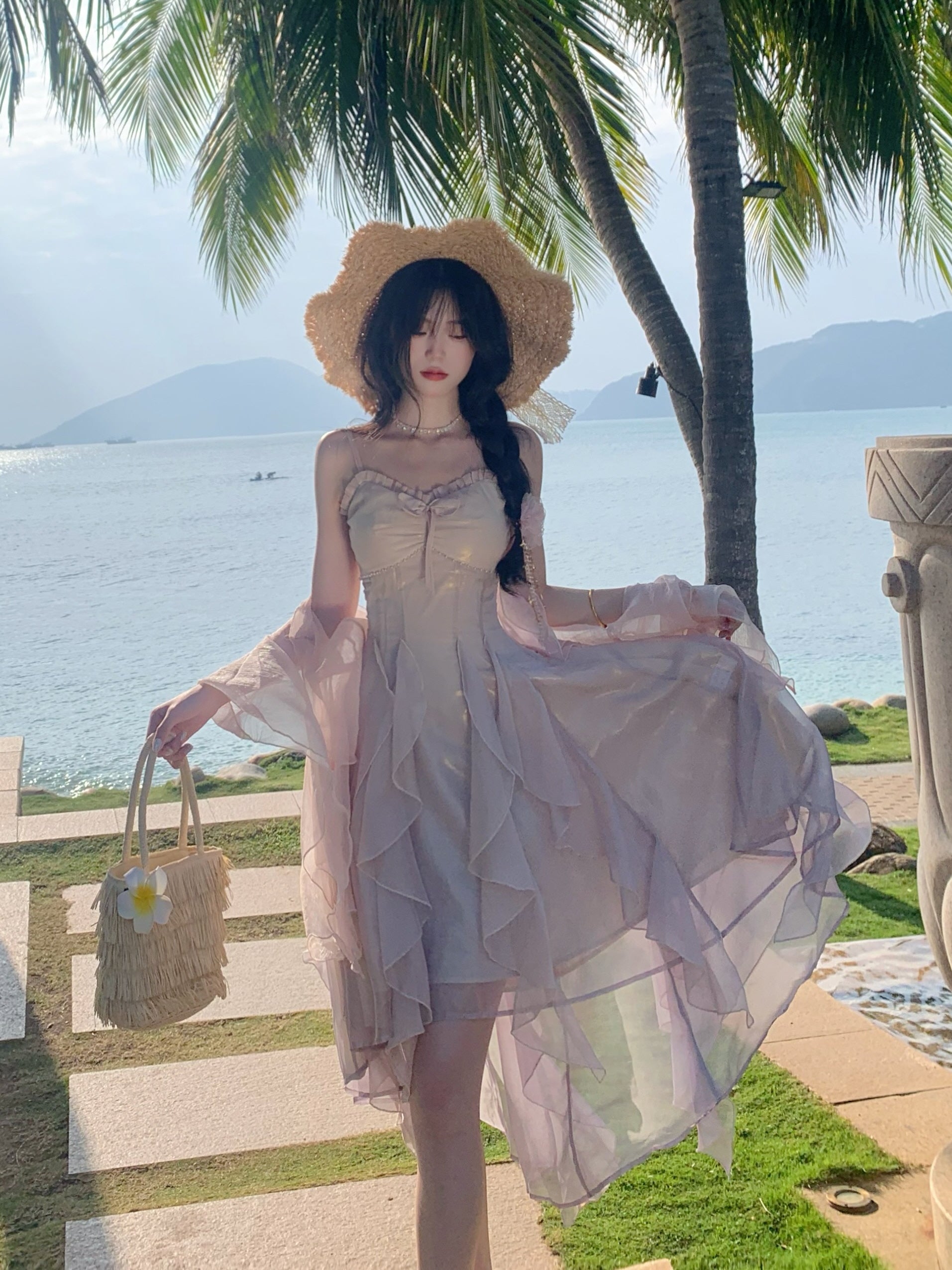 Enchanted Petal Ruffle Dress