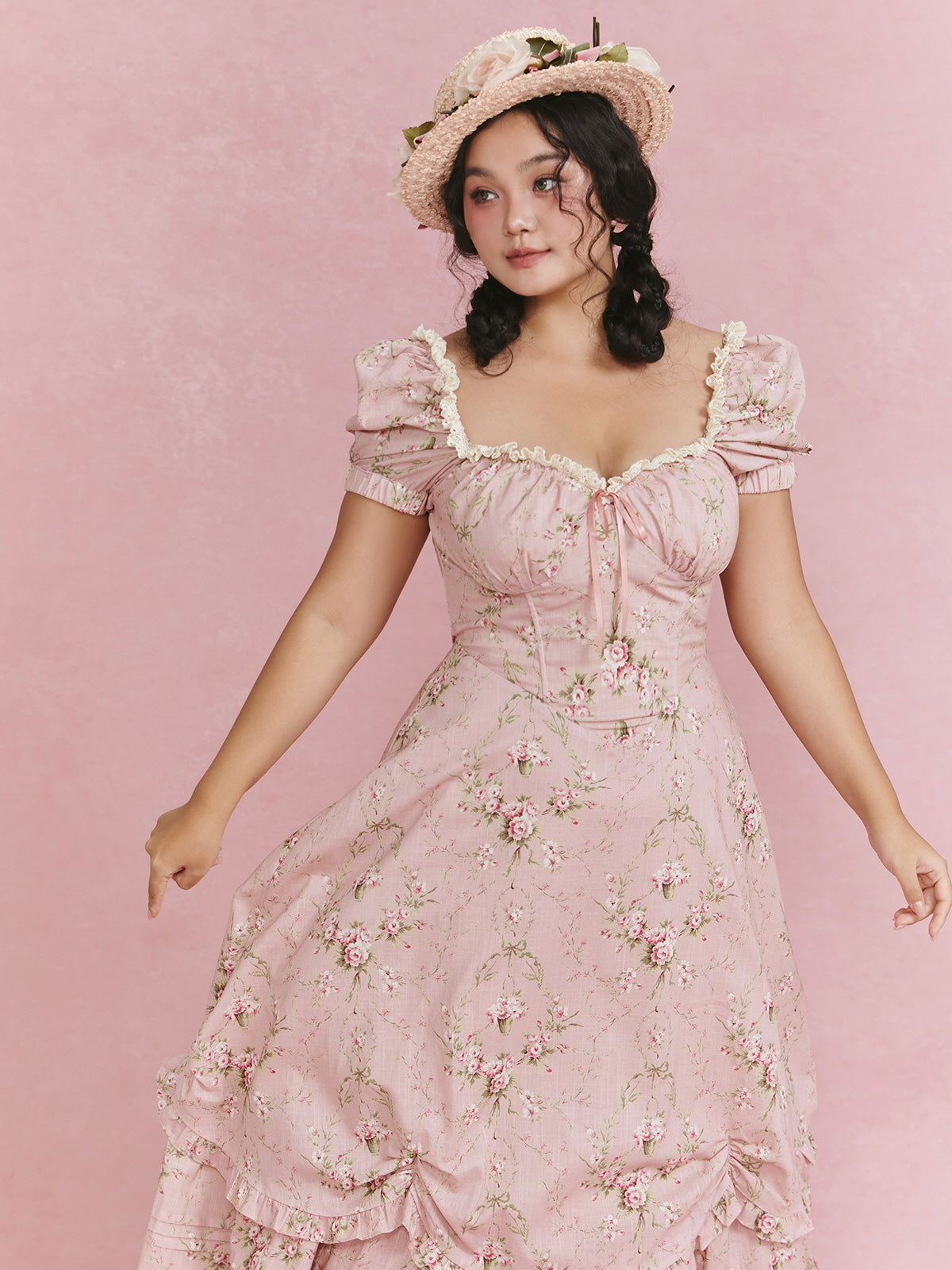 Blush Garden Vintage Floral Dress