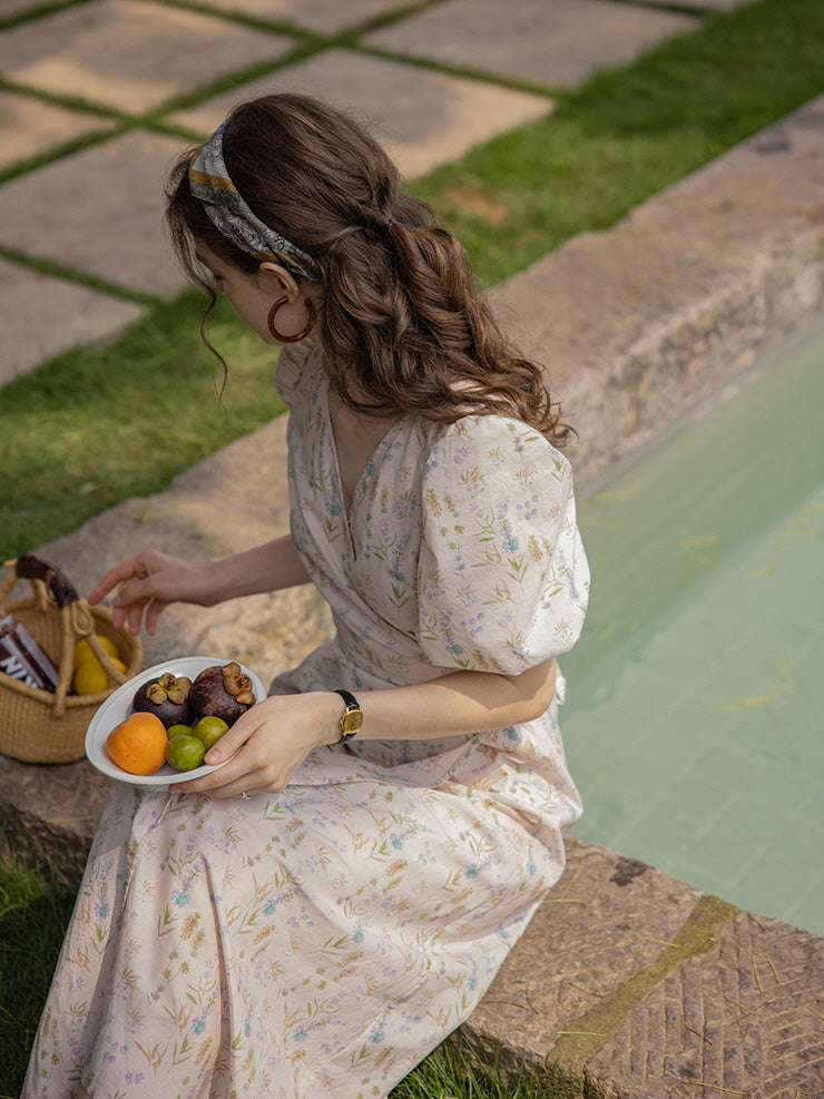 Ava's Ivory Whisper Cottage Summer Dress