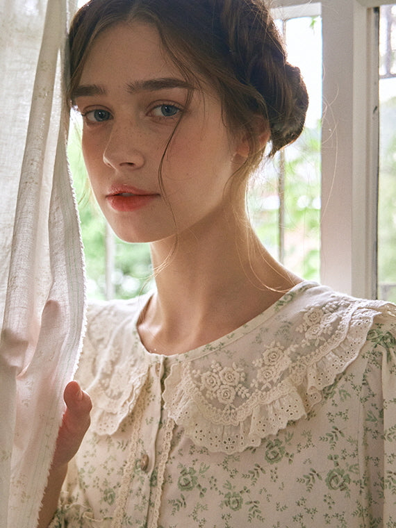 Green Garden Morning Gown